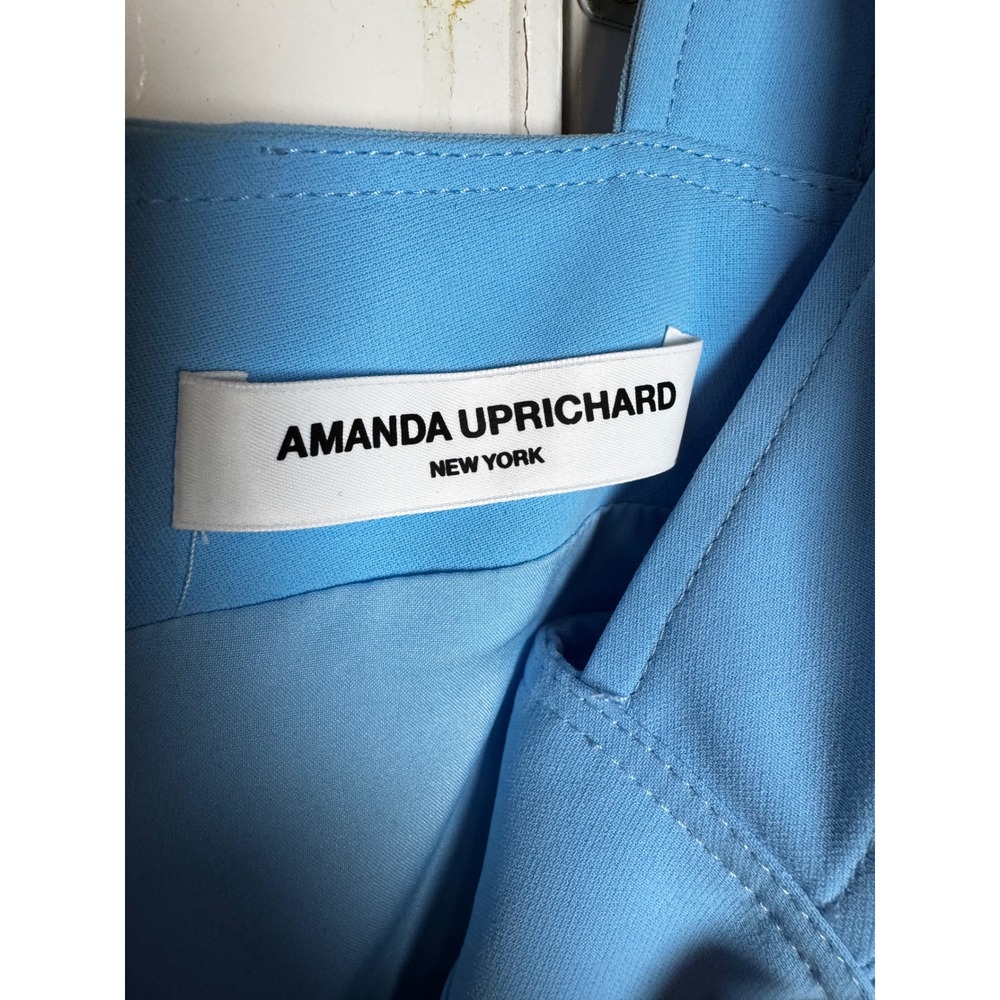 Amanda Uprichard Ace Blue Sleeveless Mini Dress Square Neck A-Line Cocktail - Picture 6 of 7